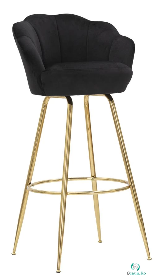 Mauro Ferretti Scaun Pentru Bar Vienna Negru Cm 55X53X110