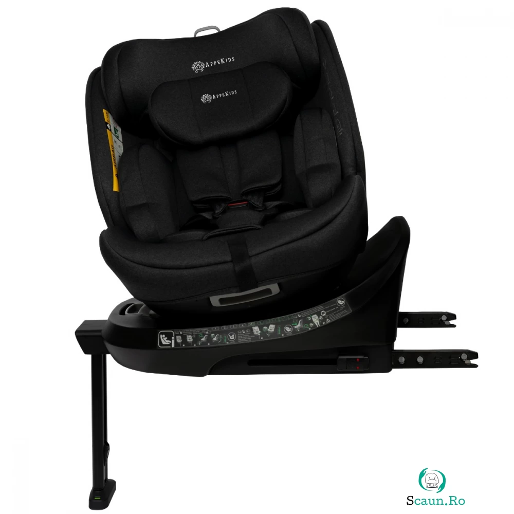 Scaun auto Appekids I-Size 40-150 cm Rear Facing 360 Pro Confort black la 768.99 lei ron