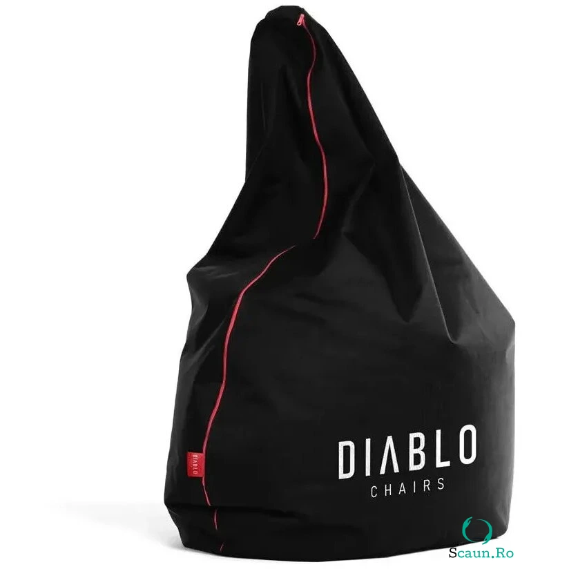 DIABLO CHAIRS Scaun Gaming Diablo Chairs Gaming Pouffe, Negru