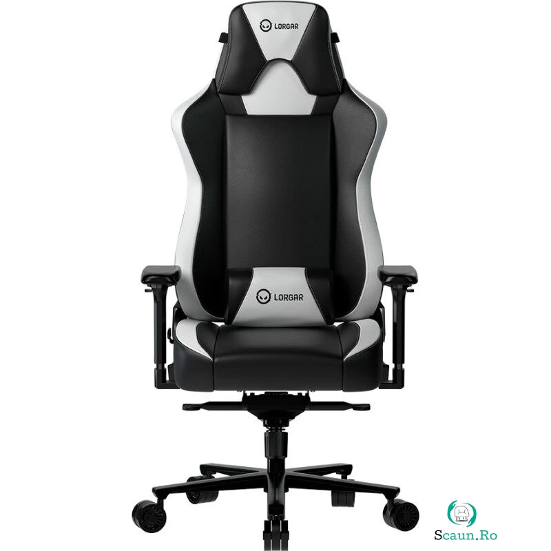 LORGAR Scaun gaming LORGAR Base 311, Negru-Alb