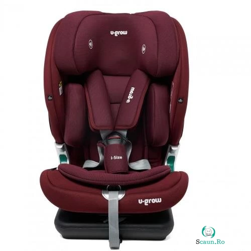 Scaun Auto Copil I-Size Goldfix Plus Isofix 76-150CM Boxa Bluetooth Rosu