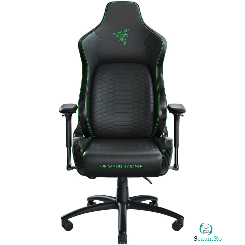 Scaun gaming Razer Iskur XL, Suport lombar, Negru/Verde