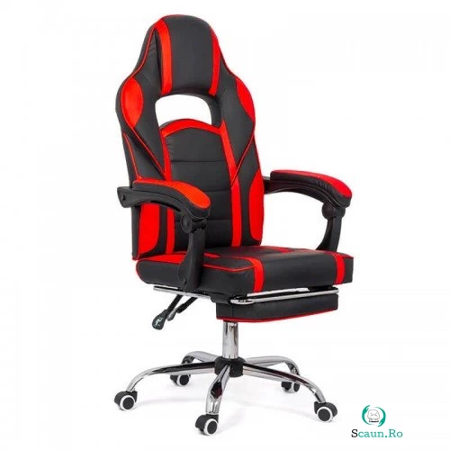 Scaun gaming cu suport de picioare OFF 302 rosu la 609.00 lei ron