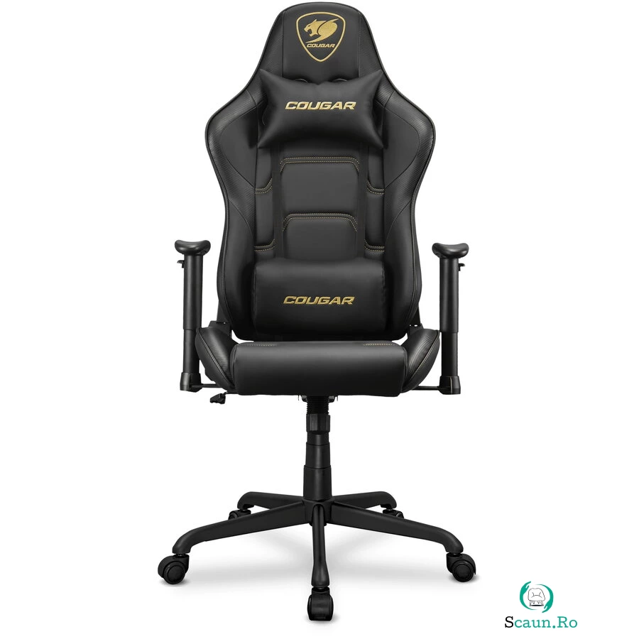 COUGAR GAMING Scaun gaming Cougar Armor Elite Royal, Perna pentru cap si lombara, Reglarea inaltimii pistonului de ridicare, Brat reglabil in 2D, Negru