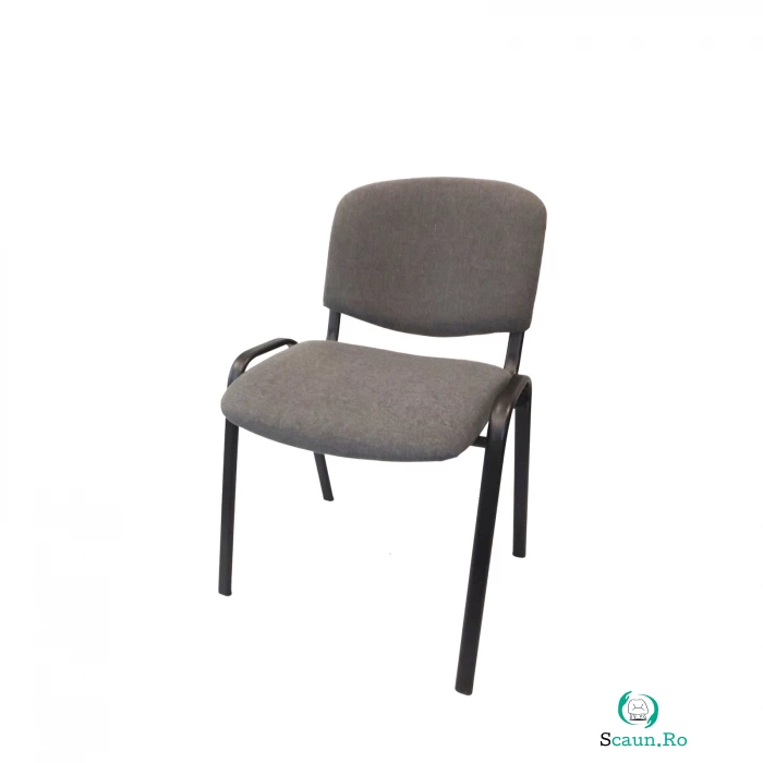 Scaun de birou VIZITATOR, cadru metalic, tapitat cu stofa, gri, 52x44x76 cm la 119.00 lei ron