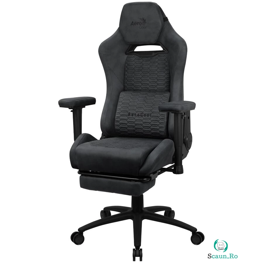 Scaun Gaming ROYALSLATEGR Premium Ergonomic Legrests Aerosuede Technology Gri la 1,389.99 lei ron