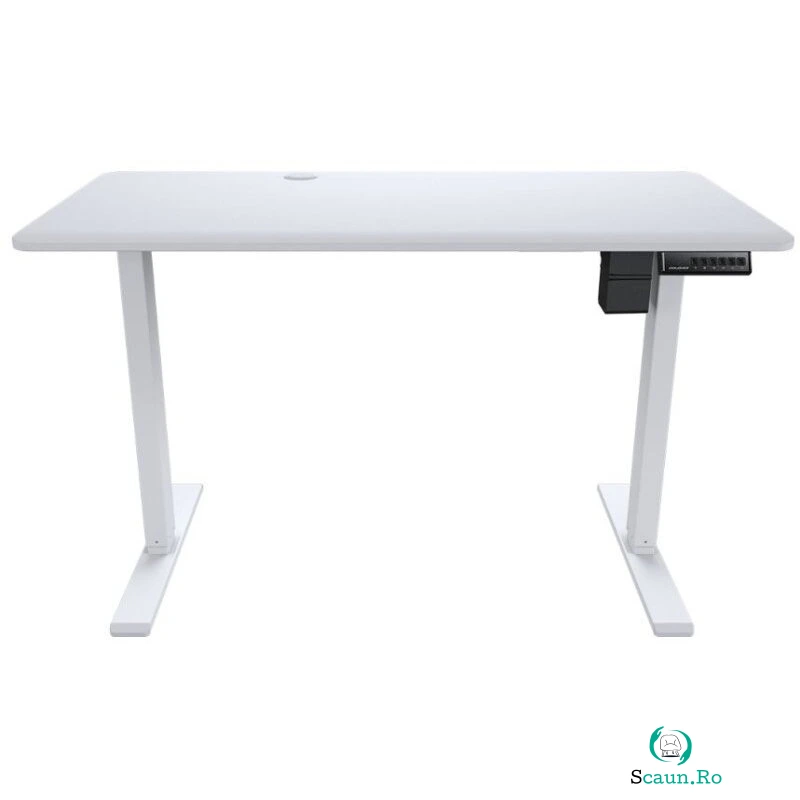 COUGAR GAMING Birou Gaming Cougar CGR Royal Mossa 120, Inaltime ajustabila, Reglabil electric, Alb