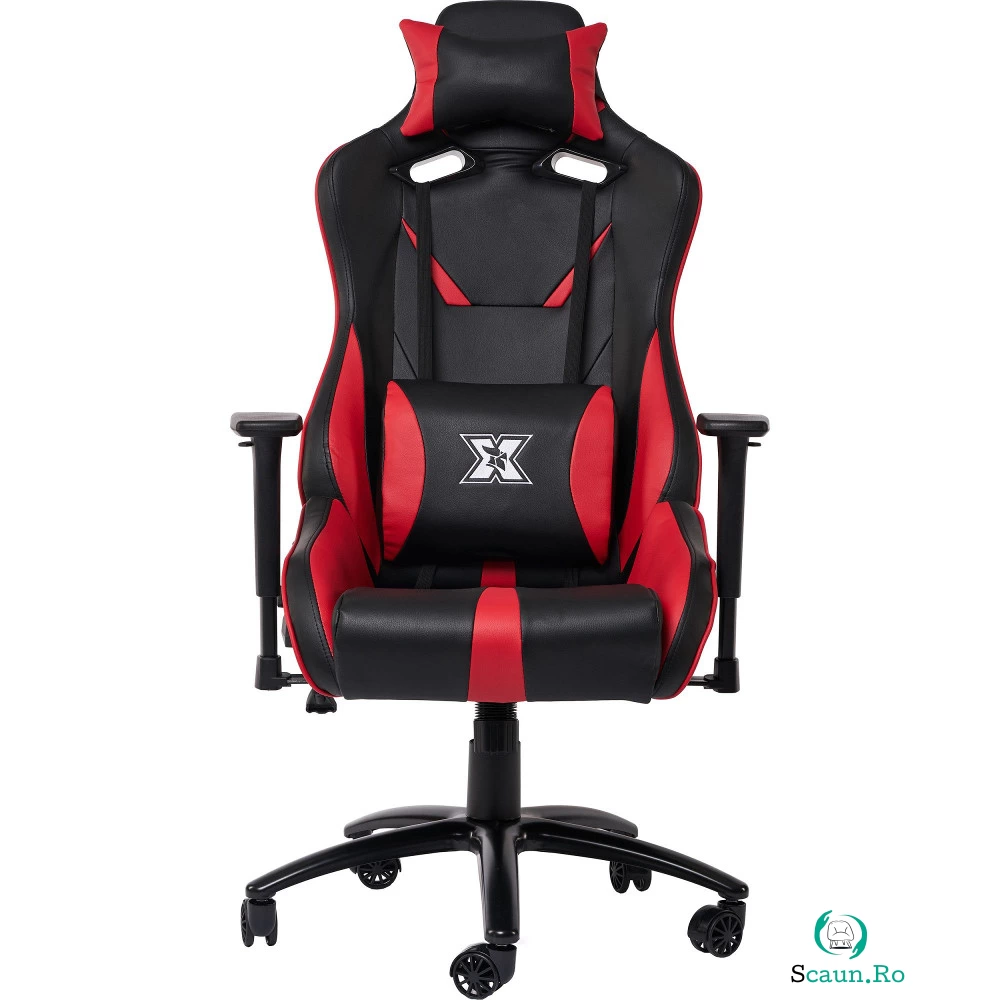 Scaun gaming Serioux Kessian, Negru/Rosu