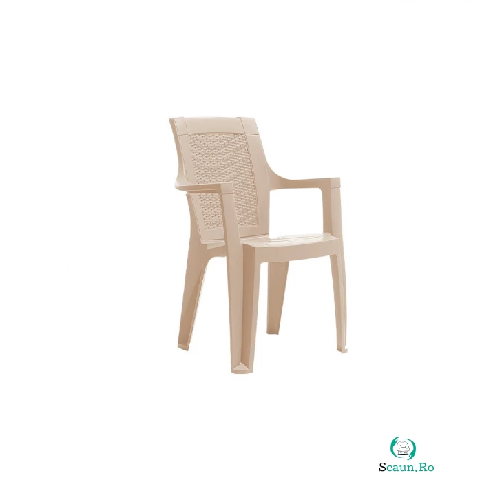 Scaun de gradina ELEGANCE, model ratan, cappucino, 62x57x88 cm la 105.00 lei ron